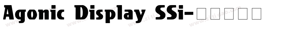 Agonic Display SSi字体转换